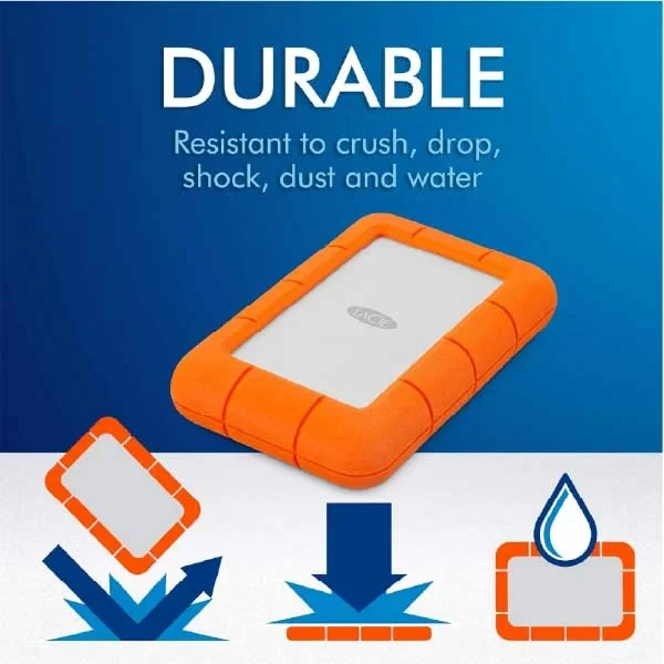 LaCie Rugged Mini 2.5", Portable External Hard Drive